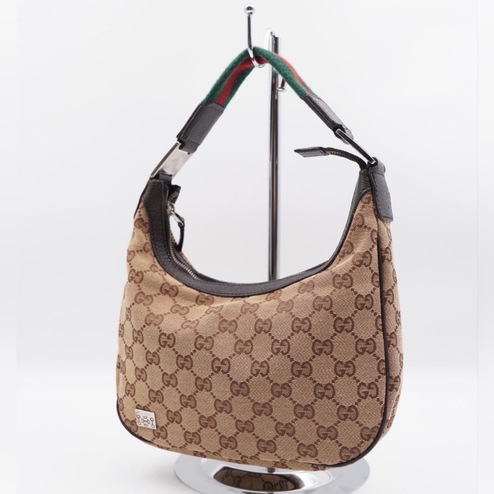 ❌️❌️SOLD❌️❌️CG20 💟 Gucci GG Canvas Small Hobo Sherry Line - Picture 3 of 11